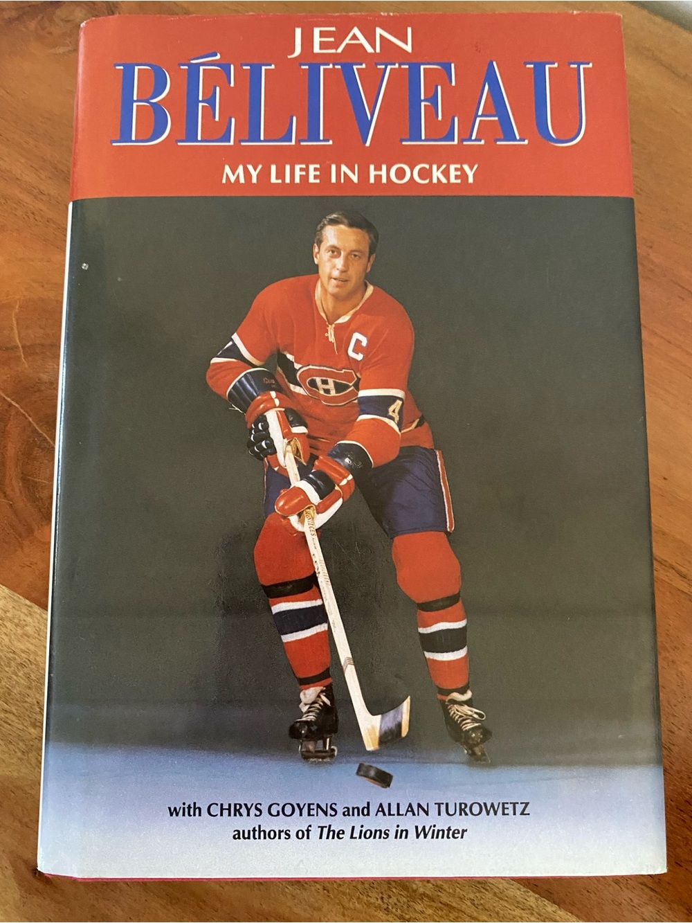Jean Béliveau "My Life in Hockey" Hardcover Book - Red Cover